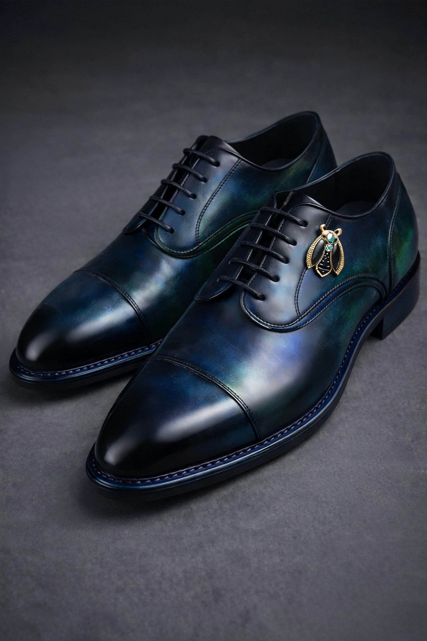 Navy Patina Oxford