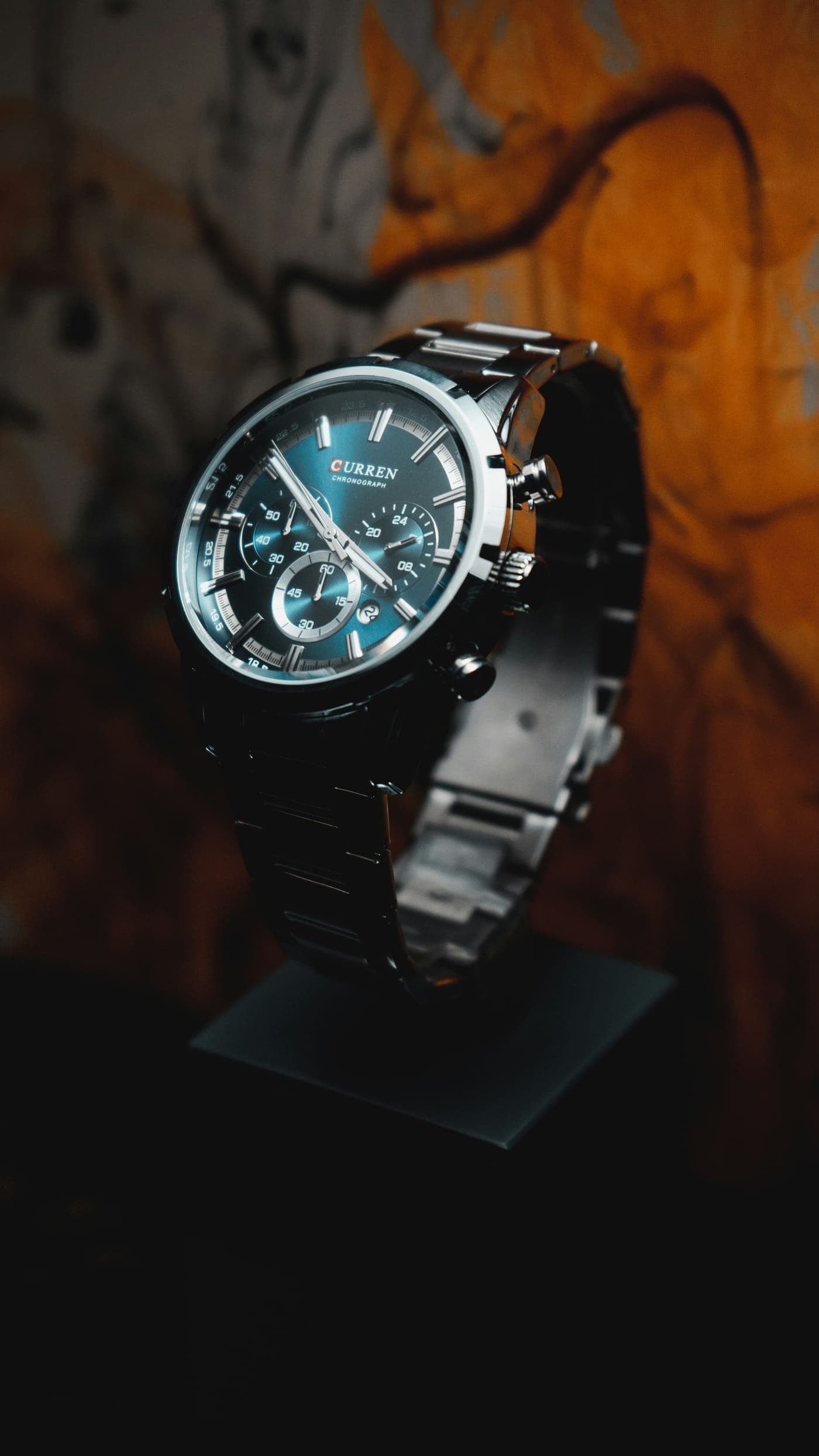Steel Chronograph — Black Dial