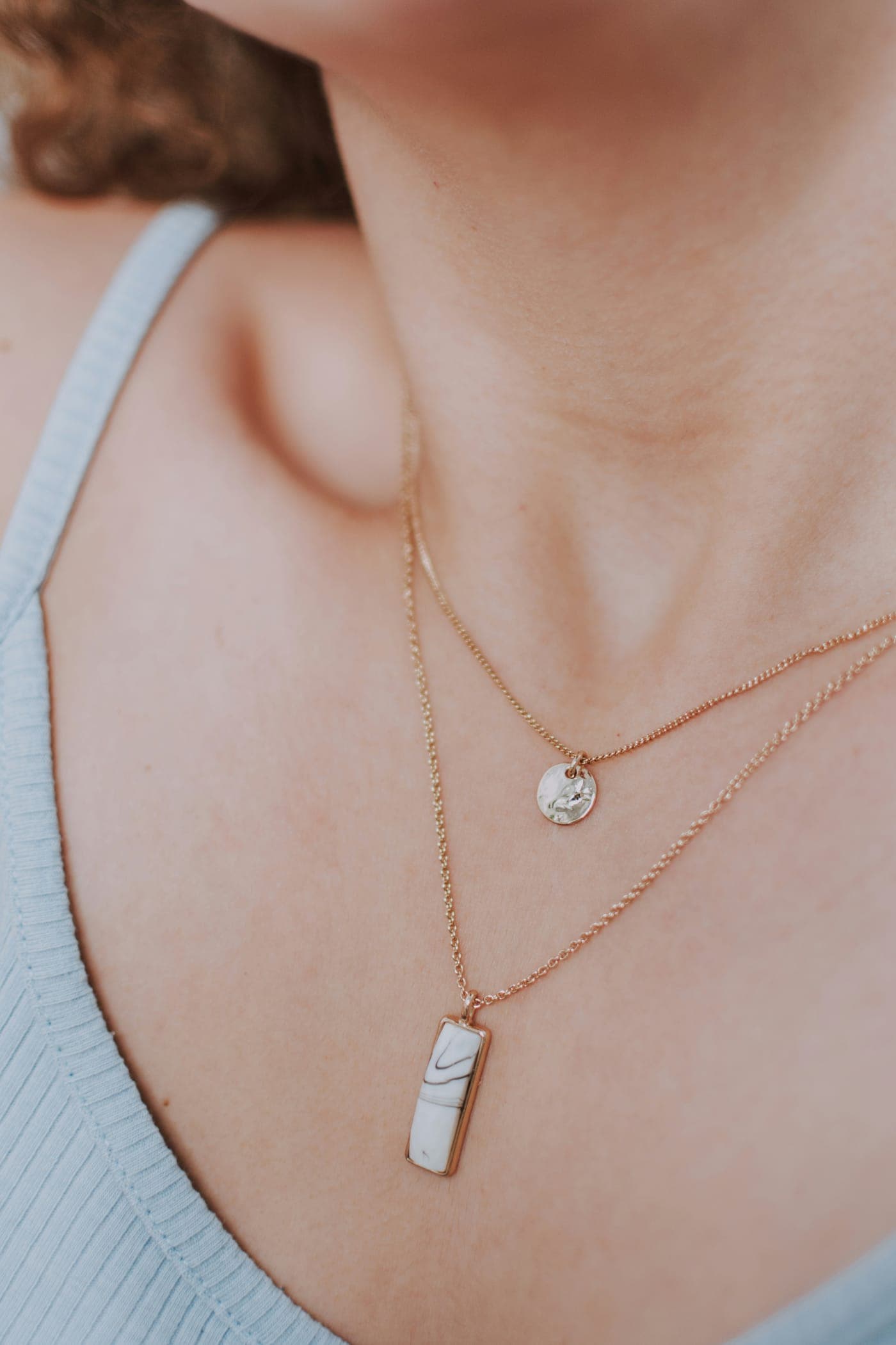 Rosegold Layered Pendant